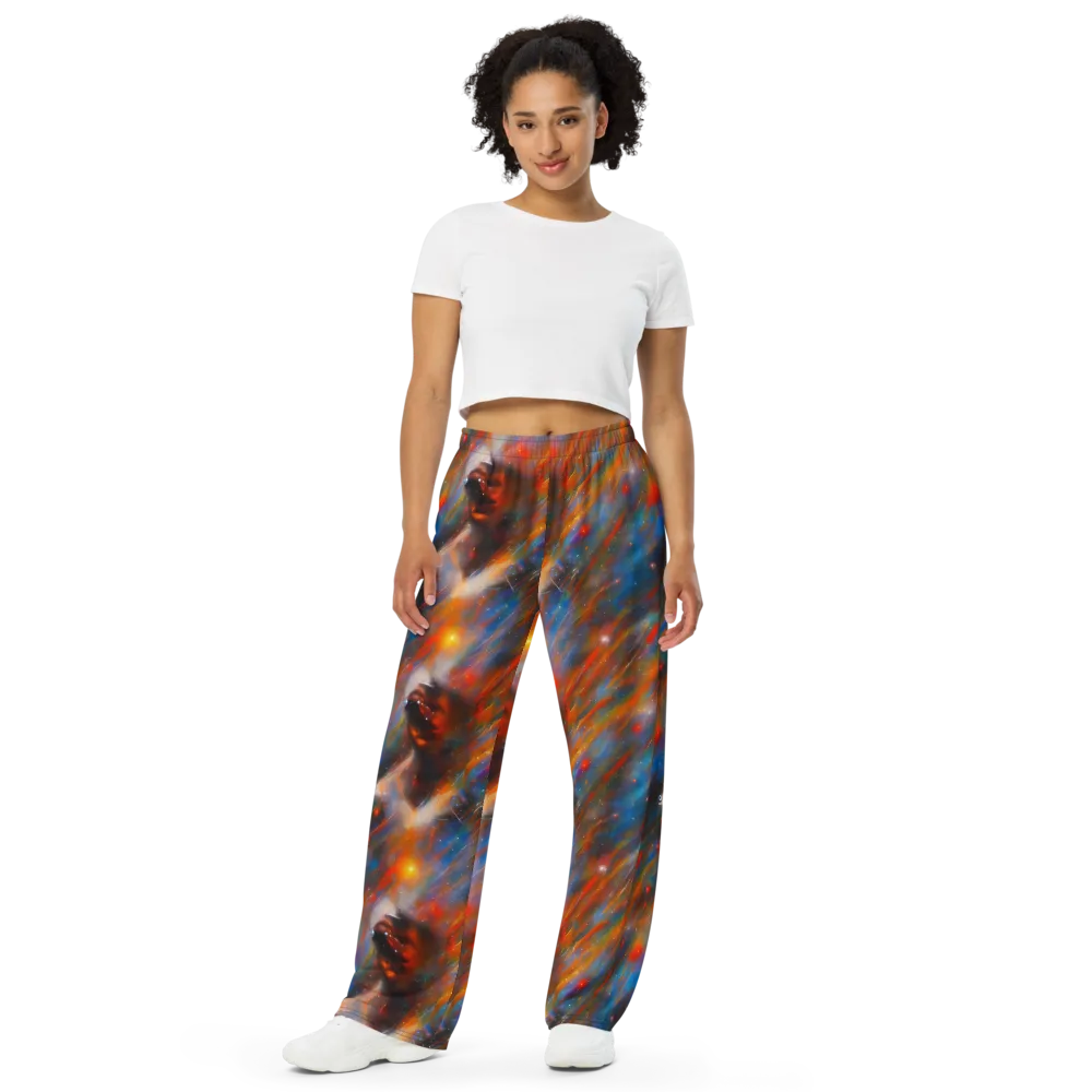 Painterly Void on Wide-Leg Pants — Front