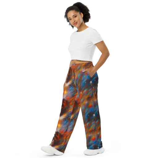 Painterly Void on a Wide-Leg Pants