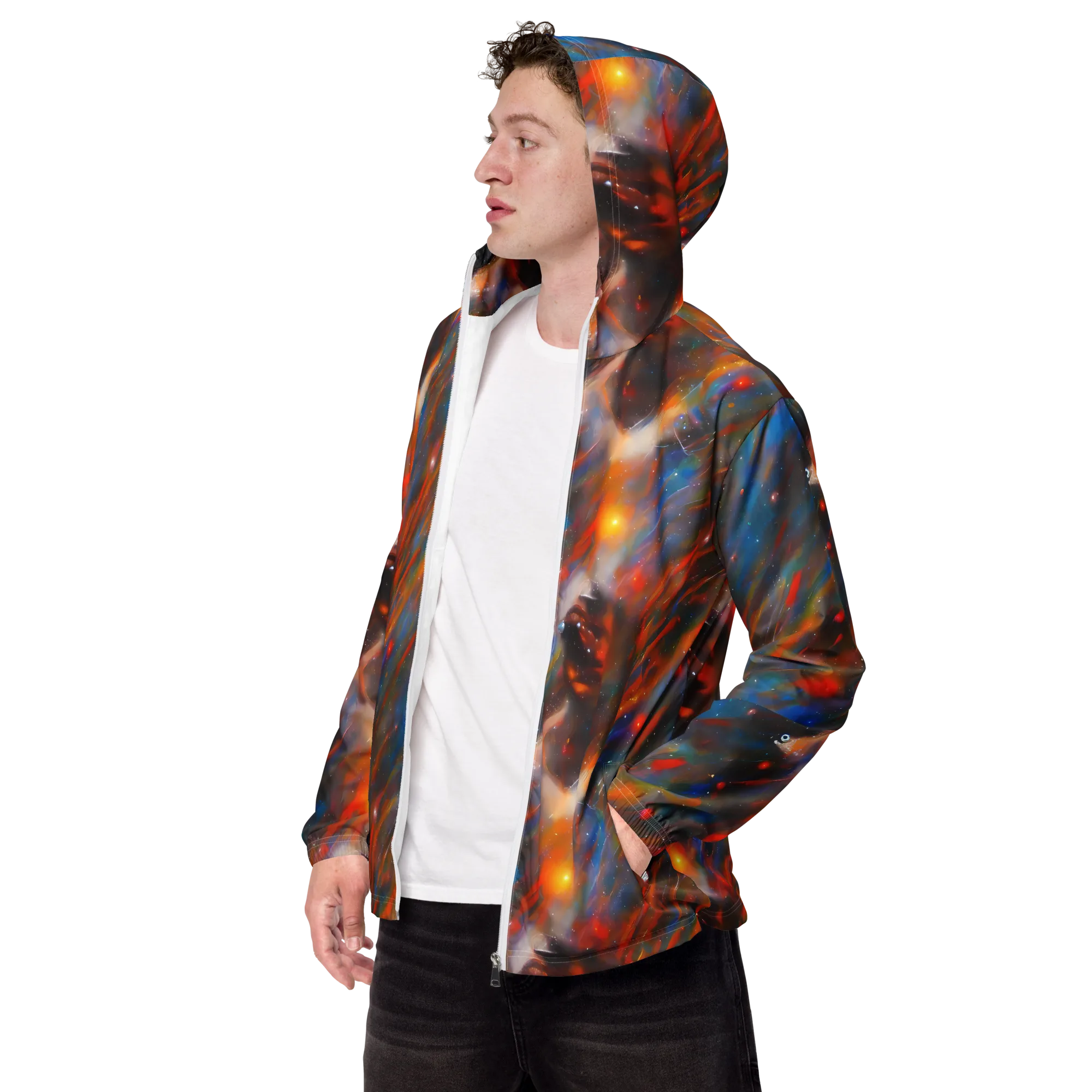 Painterly Void on Men's Windbreaker — Left Front