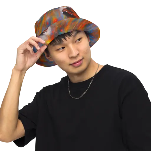 Painterly Void on a Reversible Bucket Hat