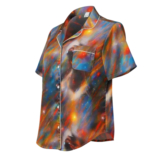 Painterly Void on a Women's Short Sleeve Pajama Top