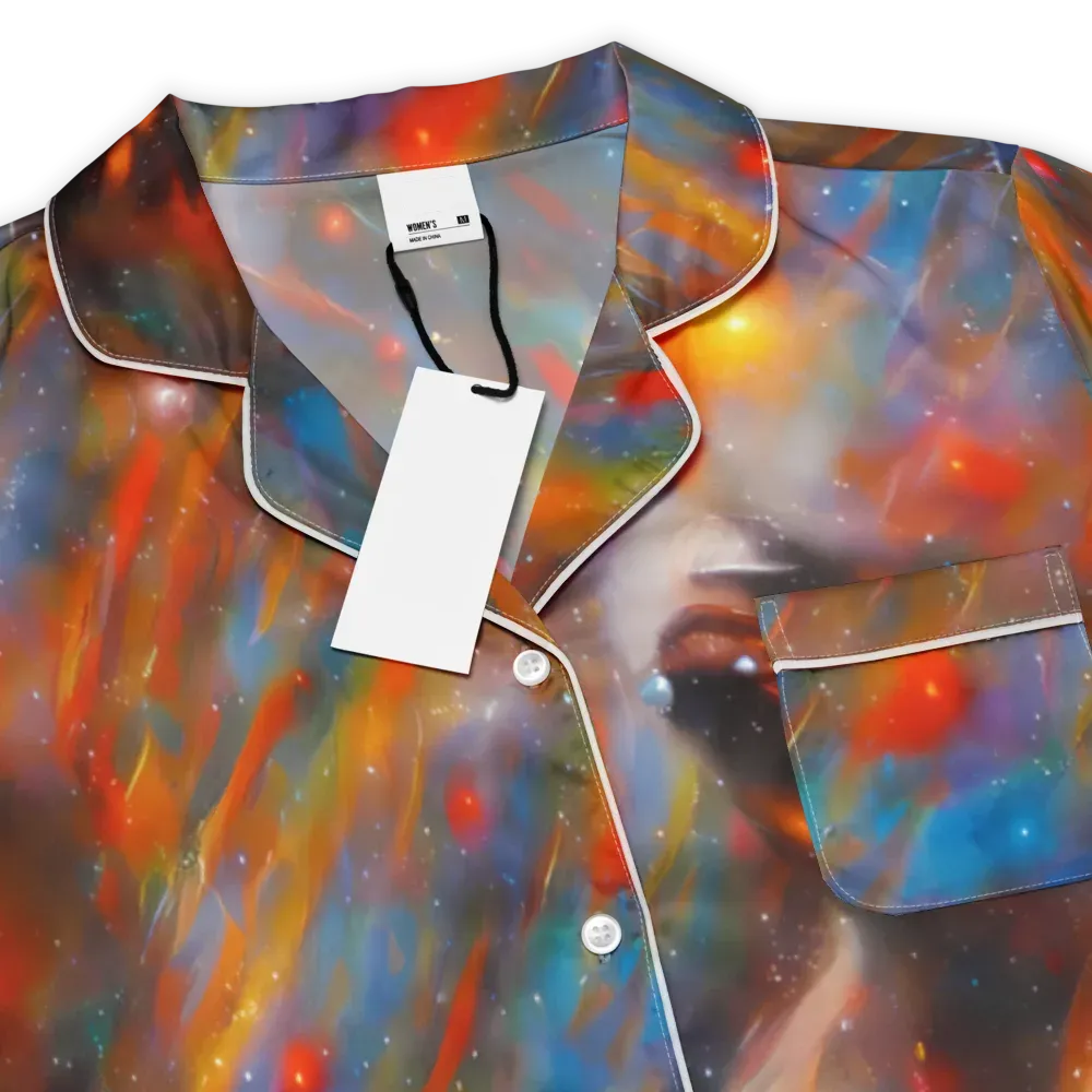 Painterly Void on Women's Short Sleeve Pajama Top — Product details