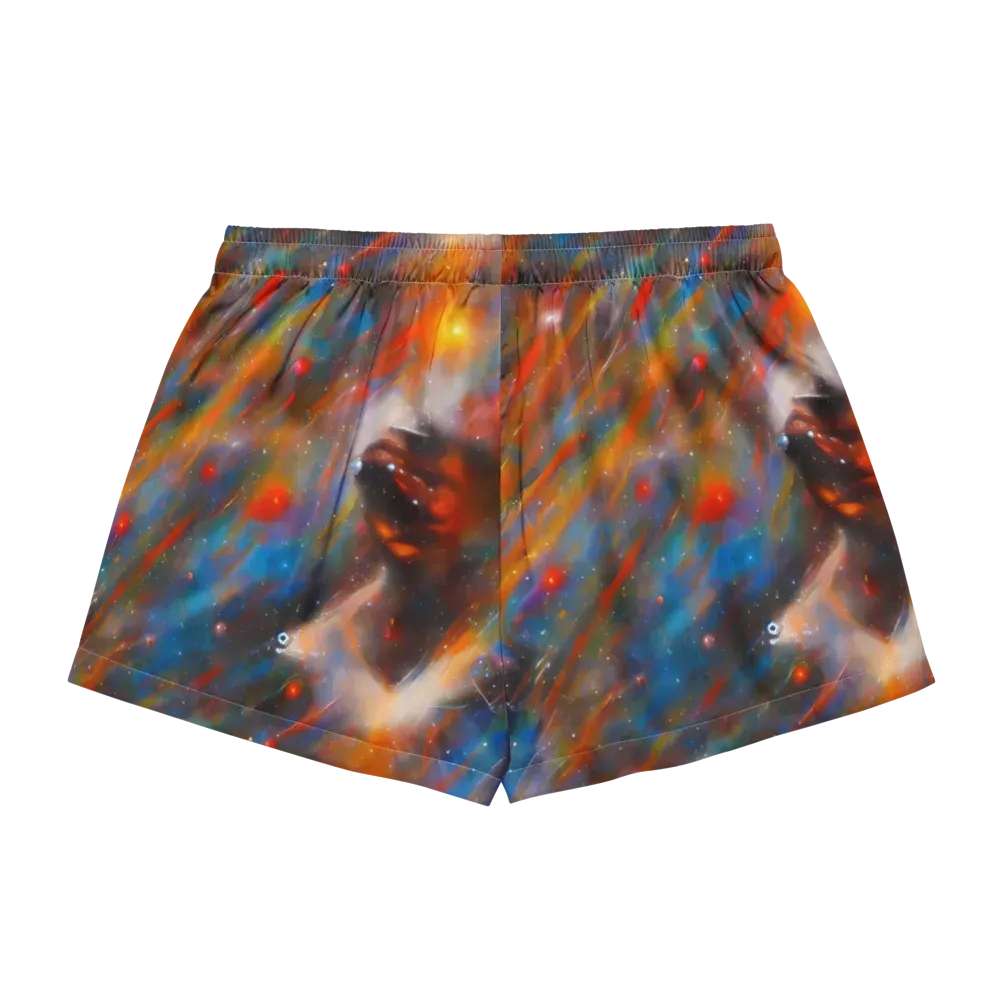 Painterly Void on Women's Pajama Shorts — Back