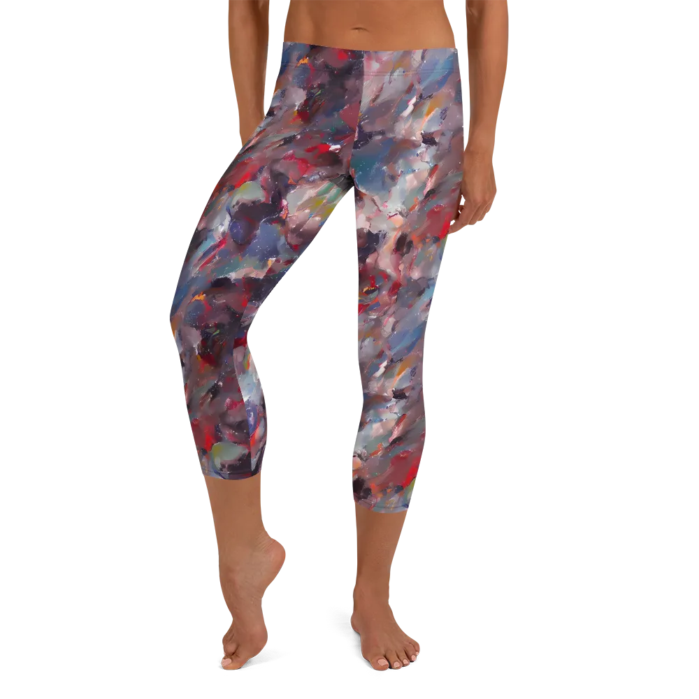 Passionate Brush on Capri Leggings — Front