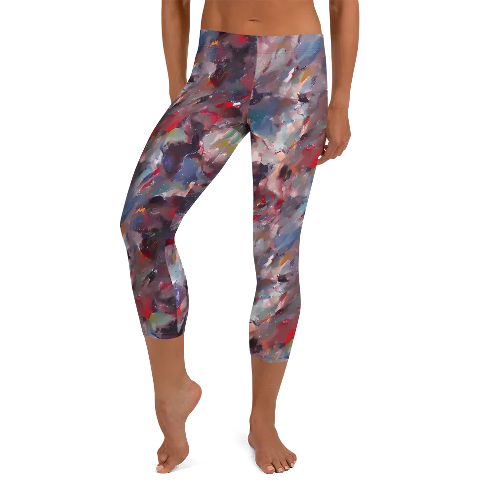 Passionate Brush on Capri Leggings — Front