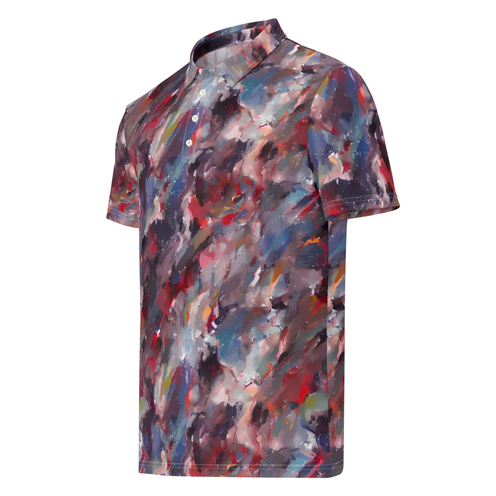 Passionate Brush on Men's Slim Fit Polo Shirt — Left Front