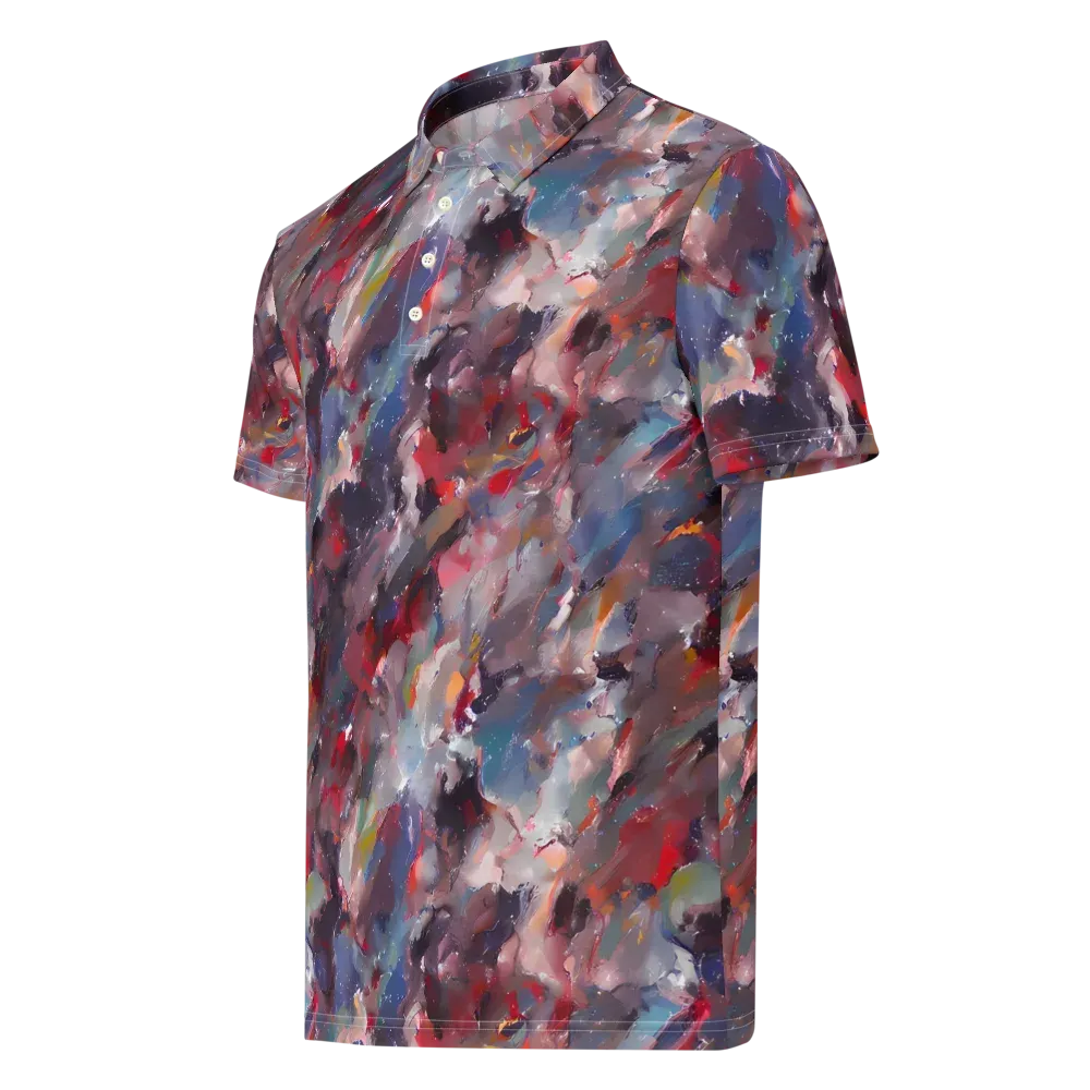 Passionate Brush on Men's Slim Fit Polo Shirt — Left Front