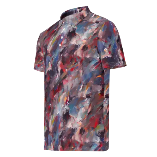 Passionate Brush on a Men's Slim Fit Polo Shirt