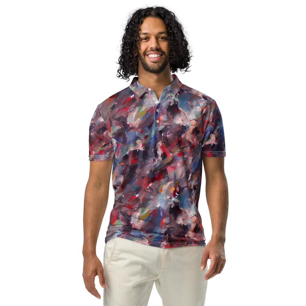 Passionate Brush on Men's Slim Fit Polo Shirt — Front