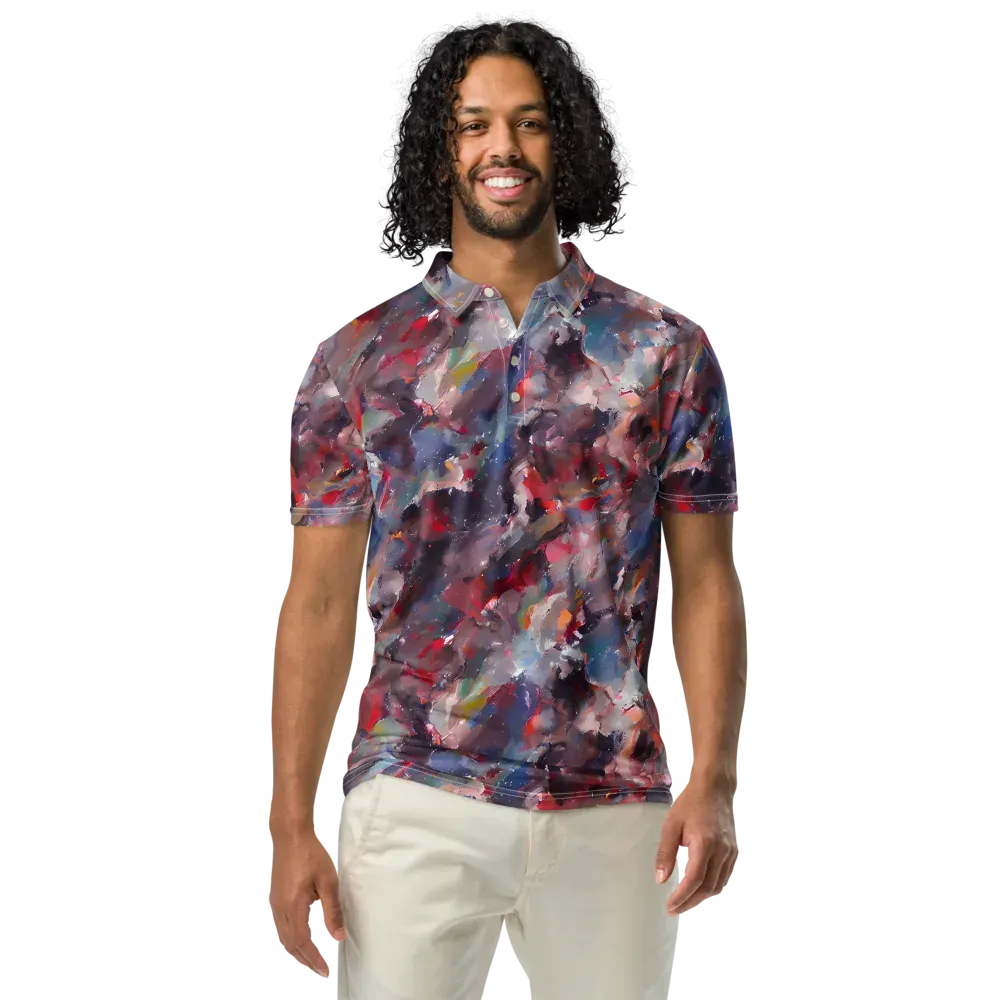 Passionate Brush on Men's Slim Fit Polo Shirt — Front