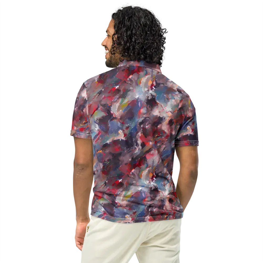 Passionate Brush on Men's Slim Fit Polo Shirt — Back