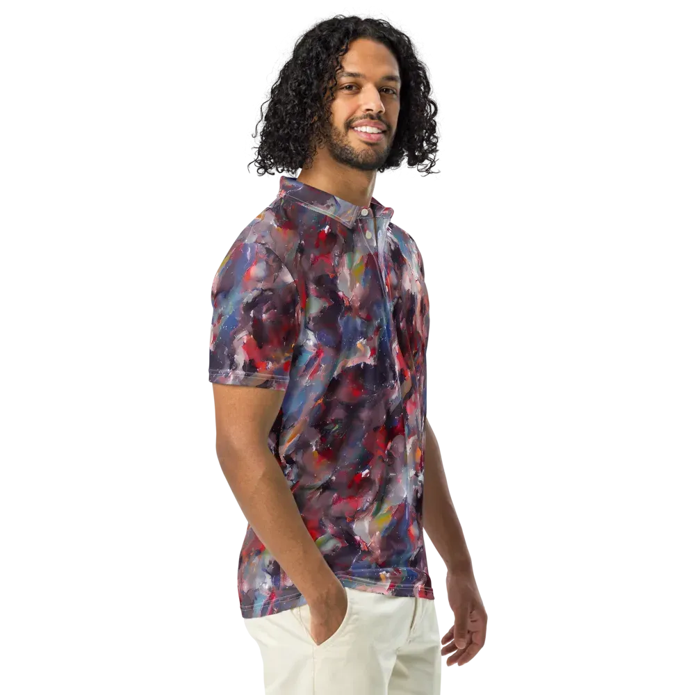 Passionate Brush on Men's Slim Fit Polo Shirt — Right Front