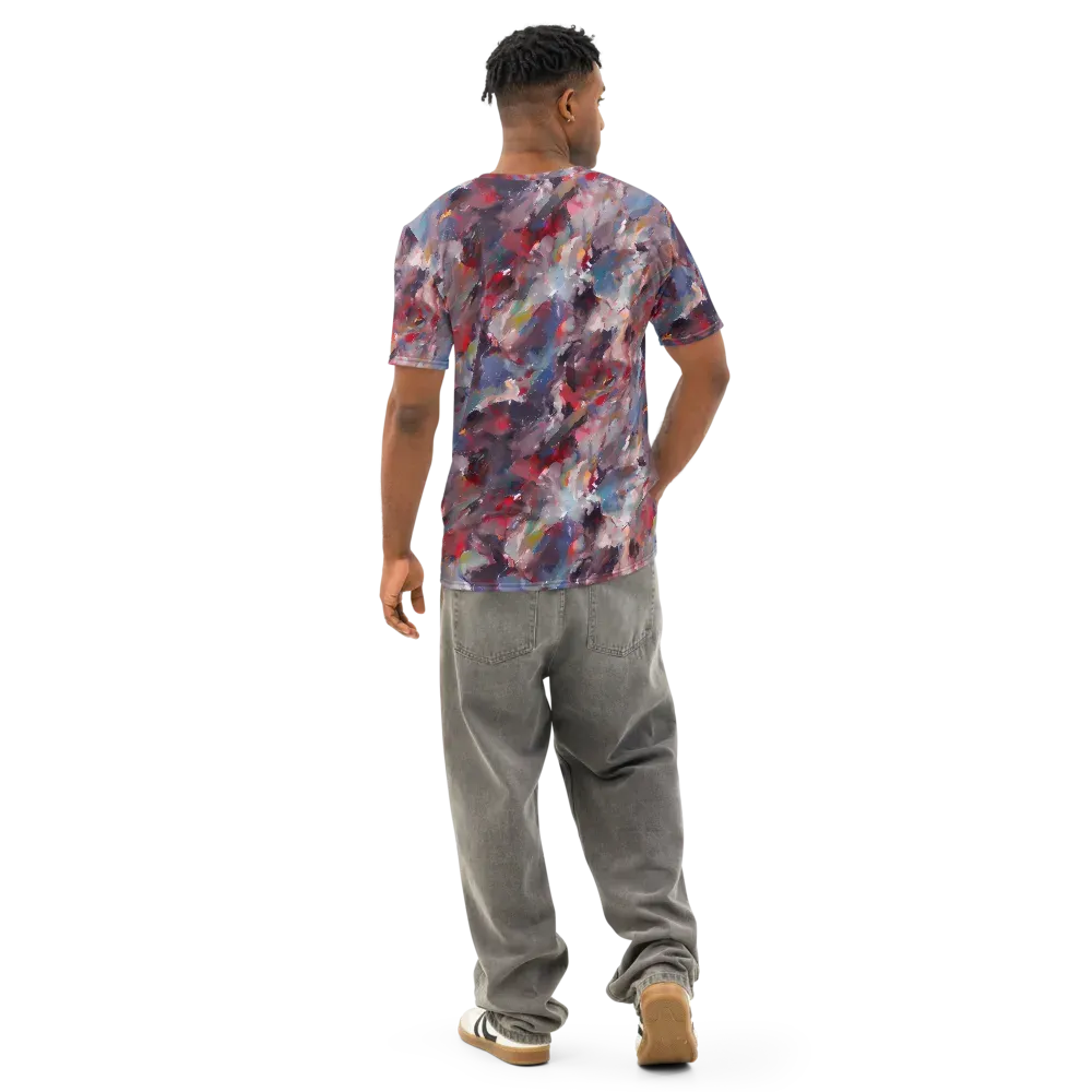 Passionate Brush on Men's Cotton Crew Neck T-Shirt — Back