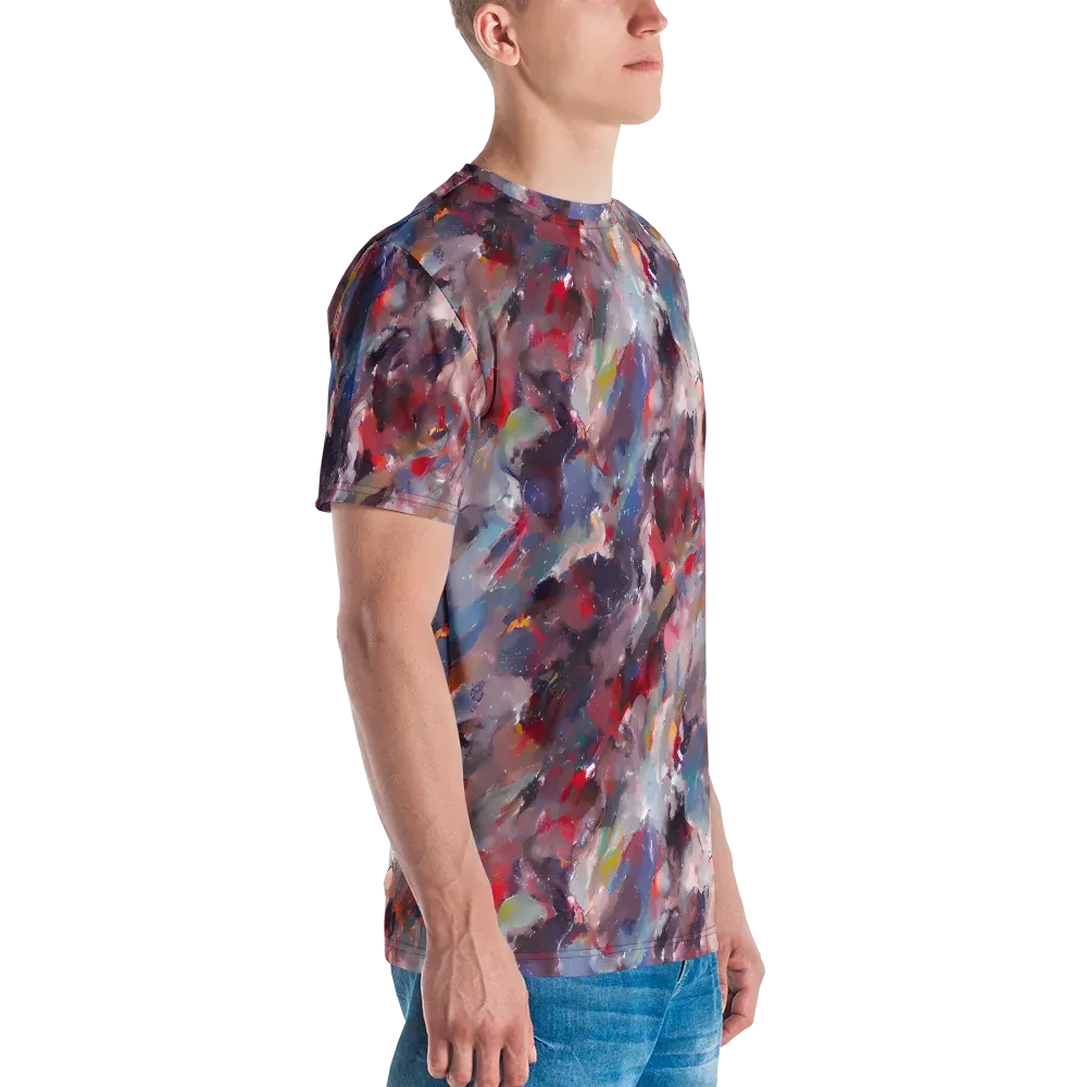 Passionate Brush on Men's Crew Neck T-Shirt — Right