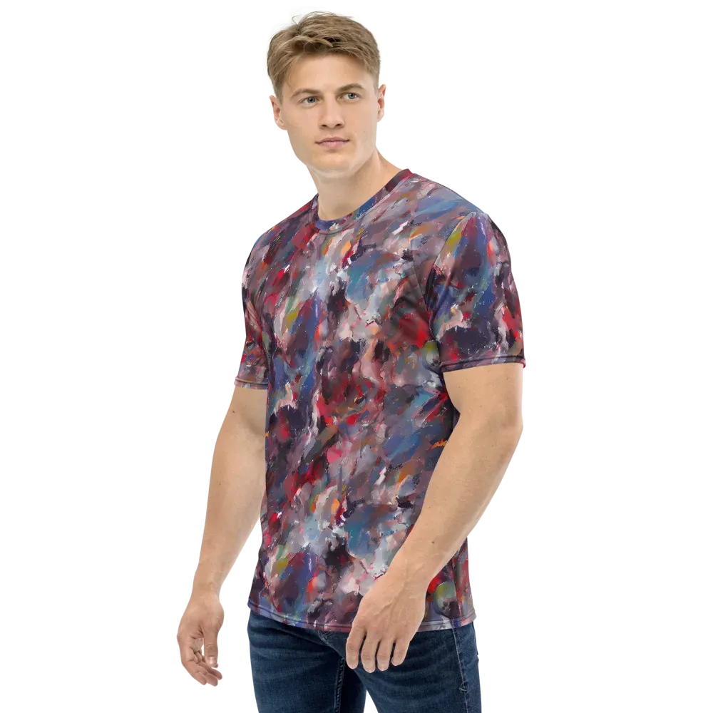 Passionate Brush on Men's Crew Neck T-Shirt — Left