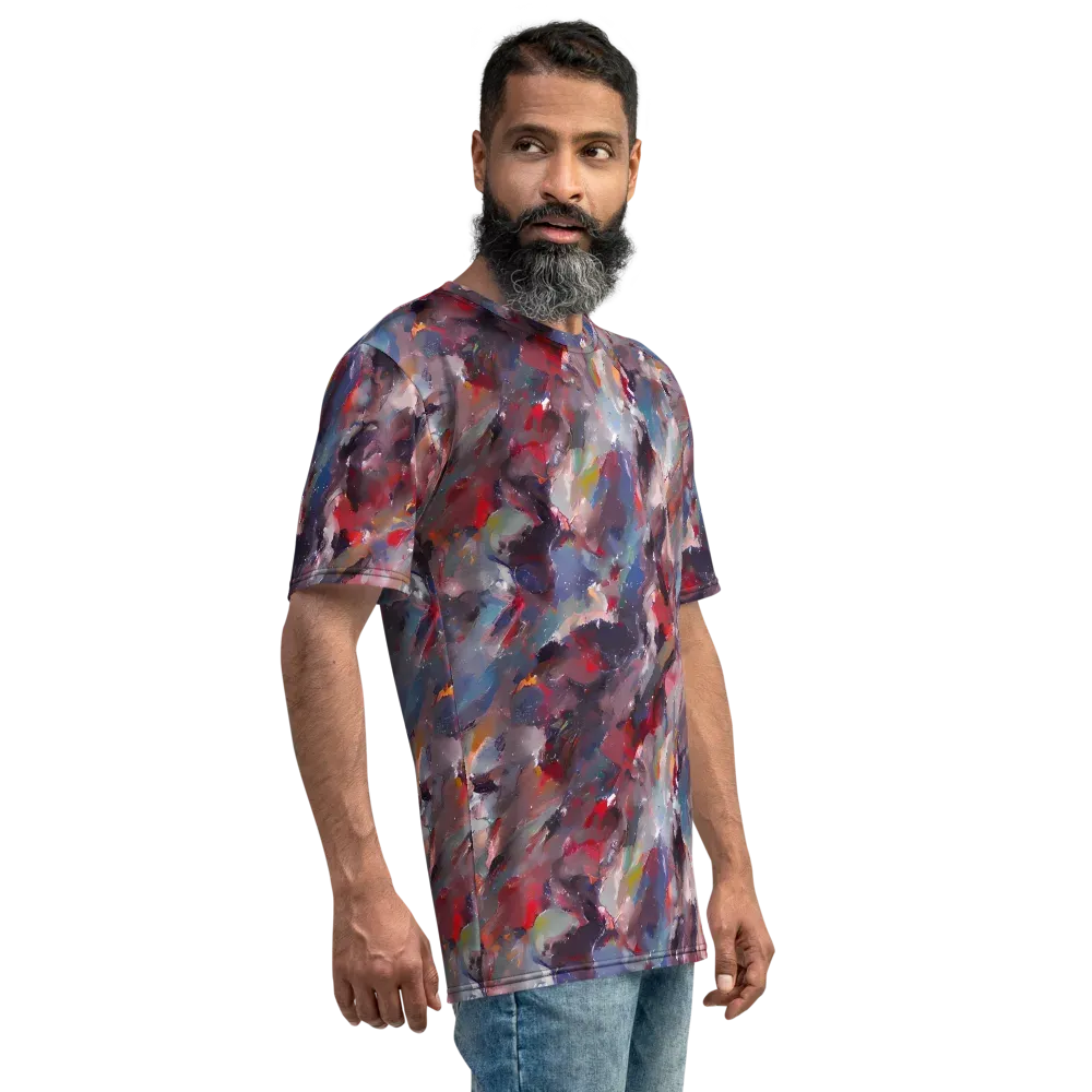 Passionate Brush on Men's Crew Neck T-Shirt — Right