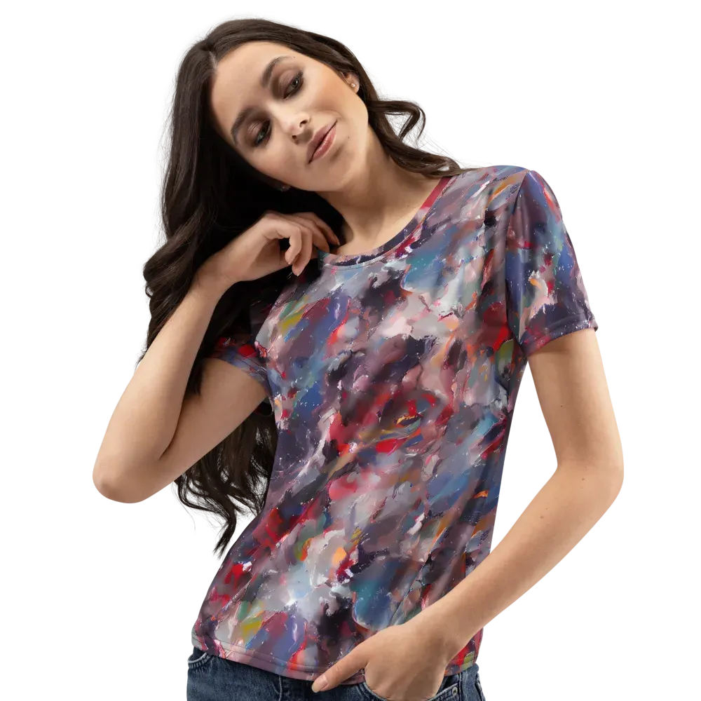 Passionate Brush on Women's Crew Neck T-Shirt — Left Front