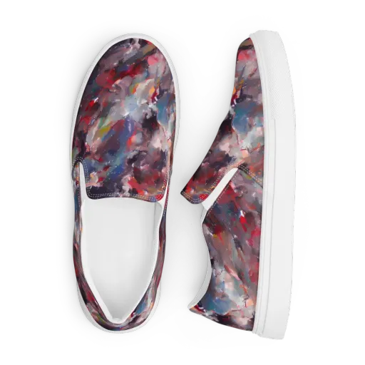 Passionate Brush on a Men's Slip-On Canvas Shoes