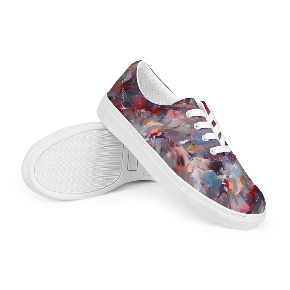 Passionate Brush on Men's Lace-Up Canvas Shoes — Right Front