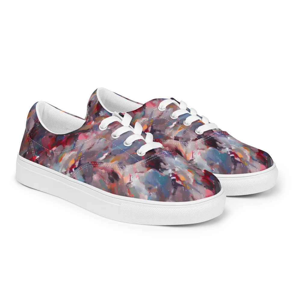 Passionate Brush on Men's Lace-Up Canvas Shoes — Right Front