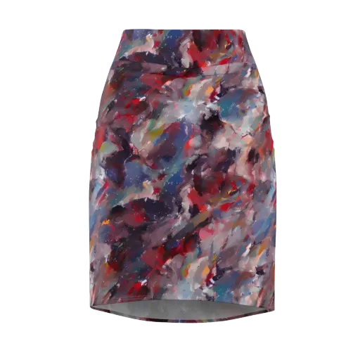 Passionate Brush on a Pencil Skirt