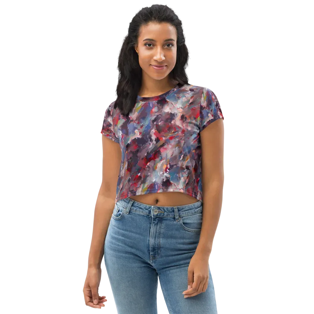 Passionate Brush on Crop Tee — Front