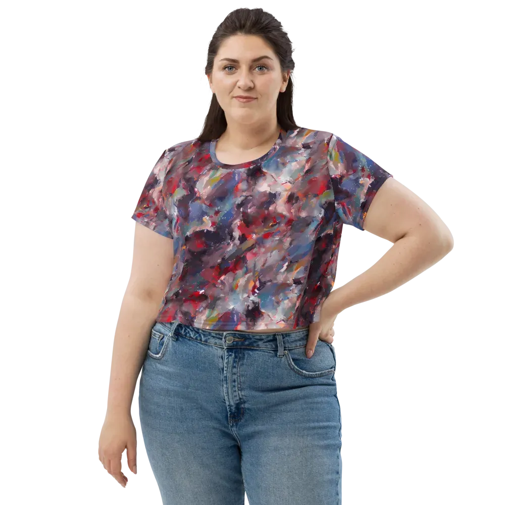 Passionate Brush on Crop Tee — Front