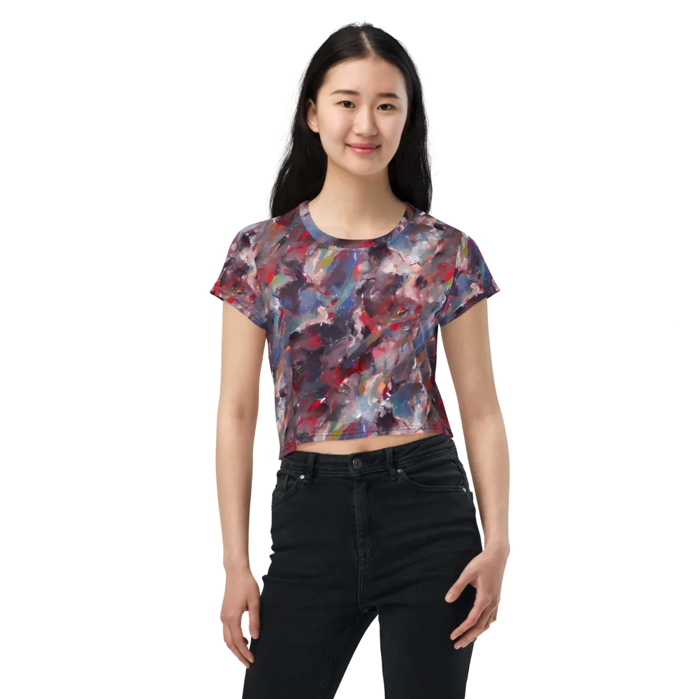 Passionate Brush on Crop Tee — Front