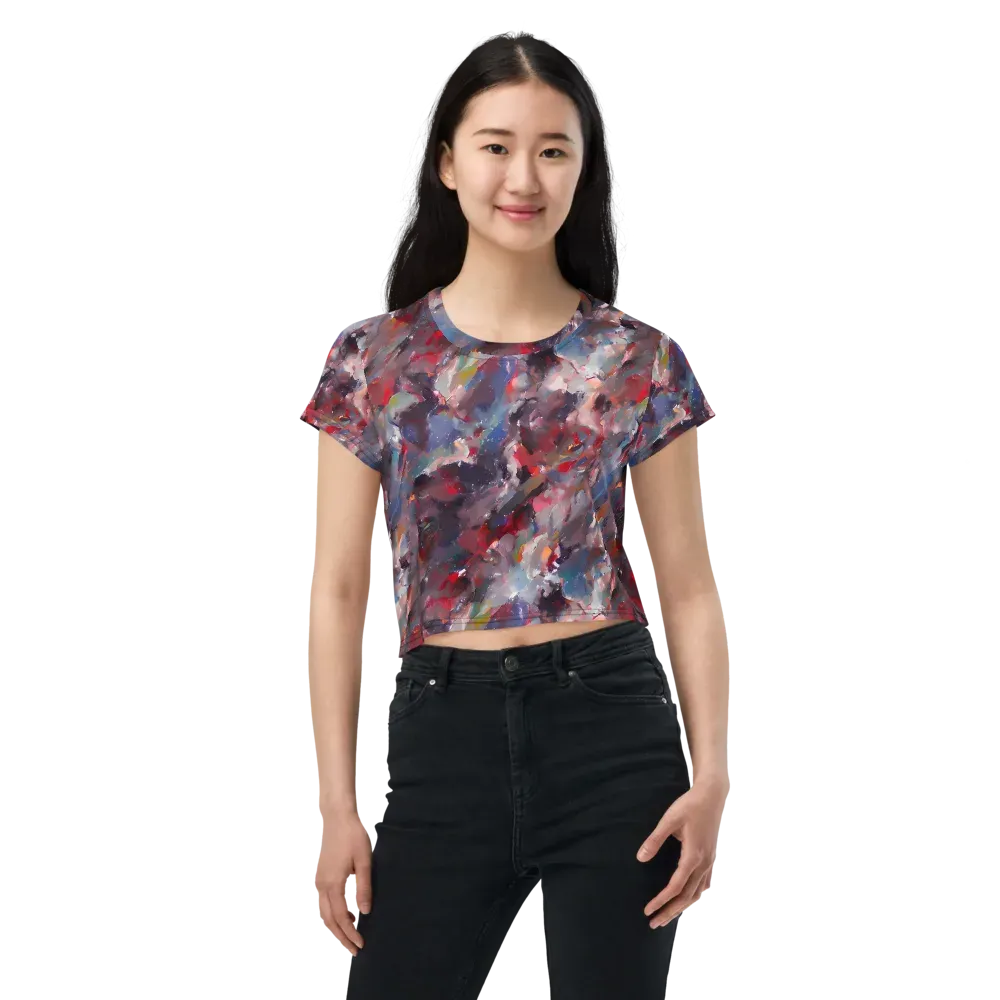Passionate Brush on Crop Tee — Front