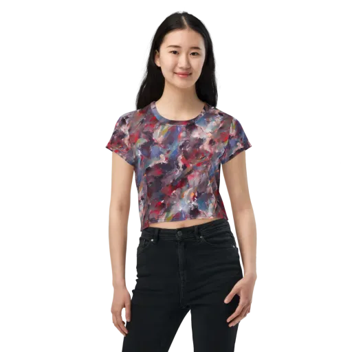 Passionate Brush on a Crop Tee