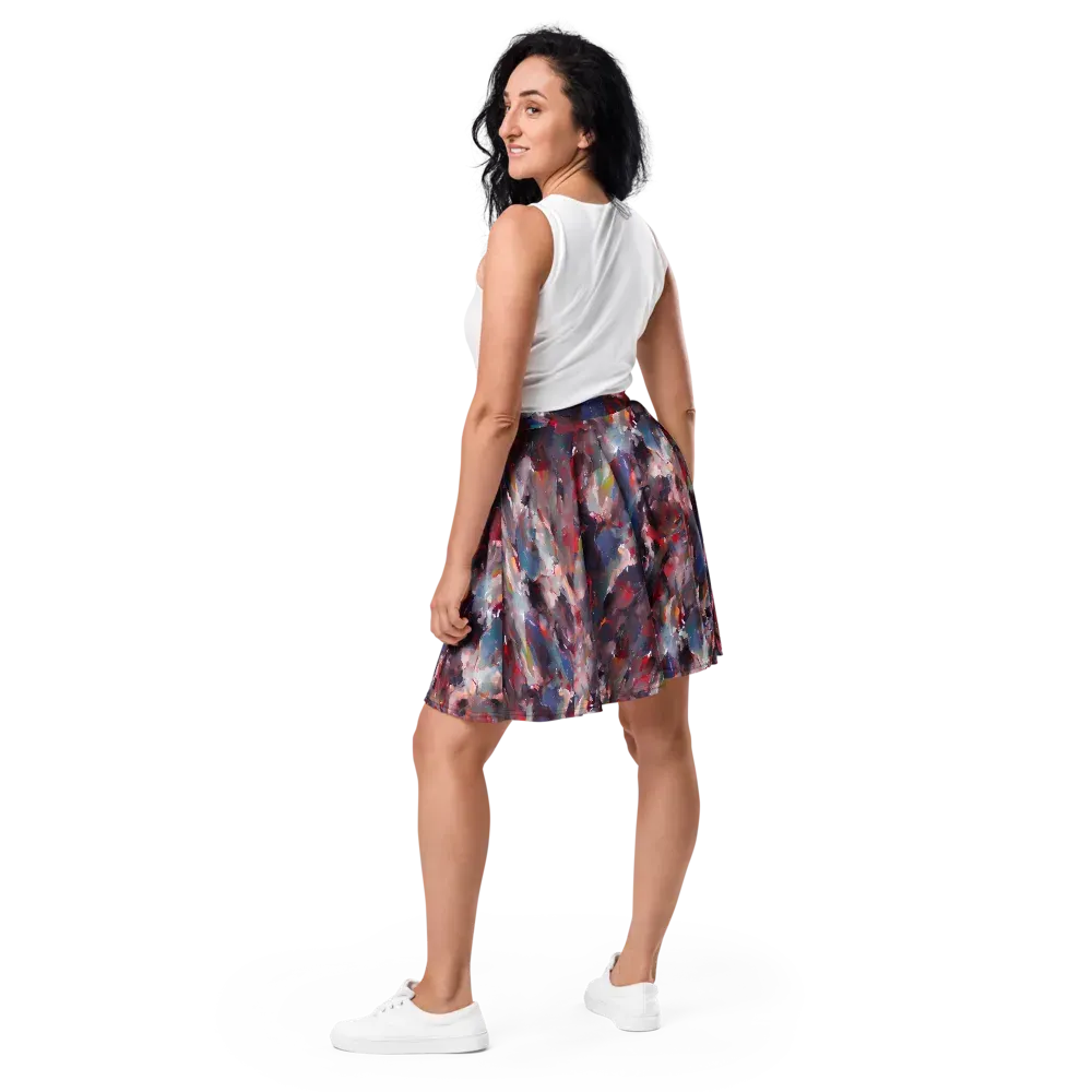 Passionate Brush on Skater Skirt — Back