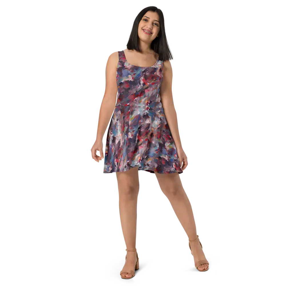 Passionate Brush on Skater Dress — Front