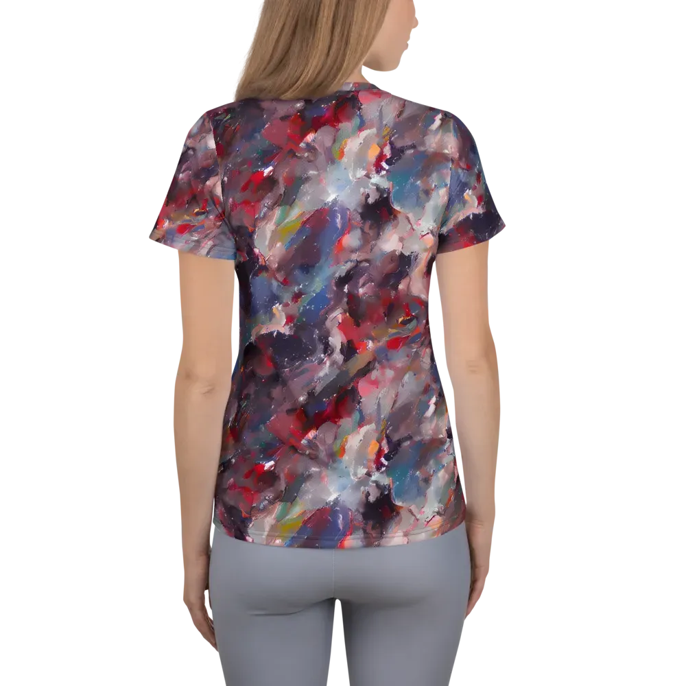 Passionate Brush on Women's Athletic T-Shirt — Back