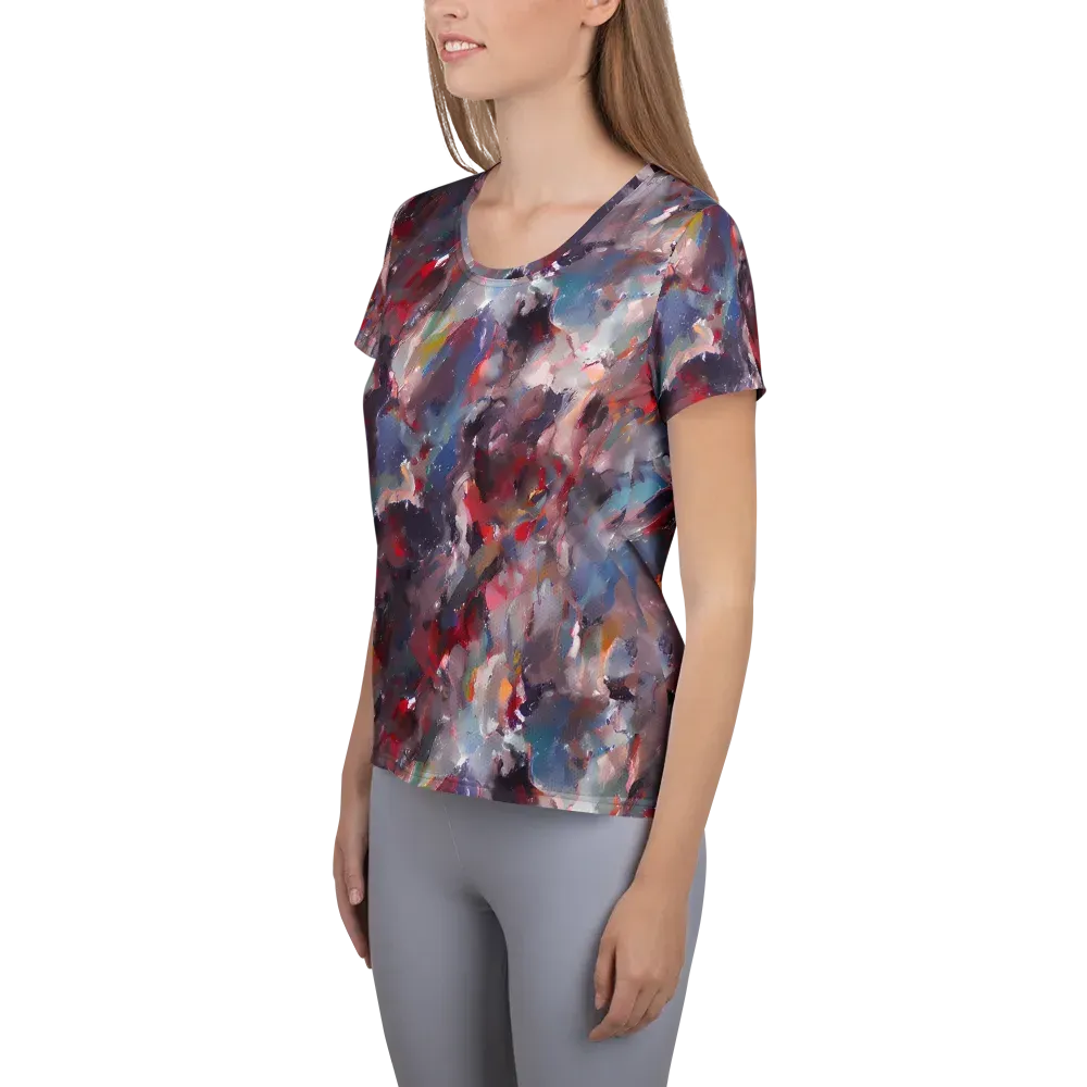 Passionate Brush on Women's Athletic T-Shirt — Left