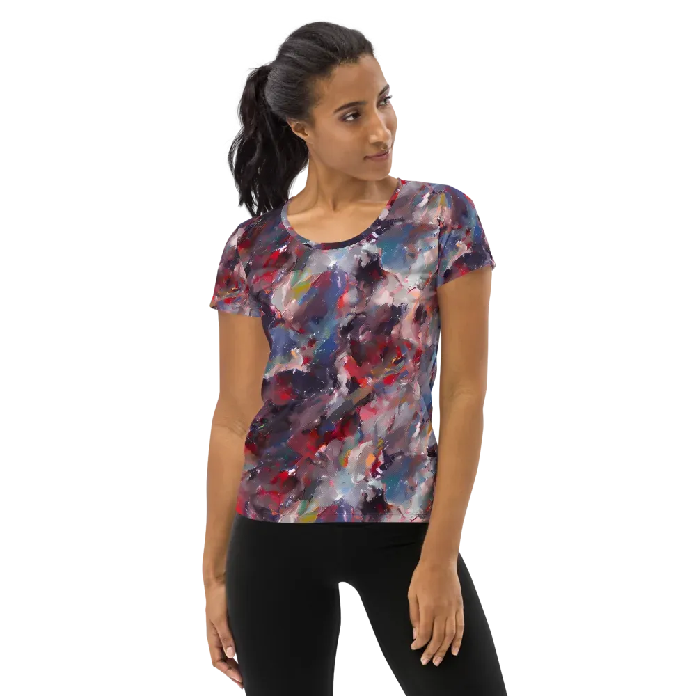 Passionate Brush on Women's Athletic T-Shirt — Front