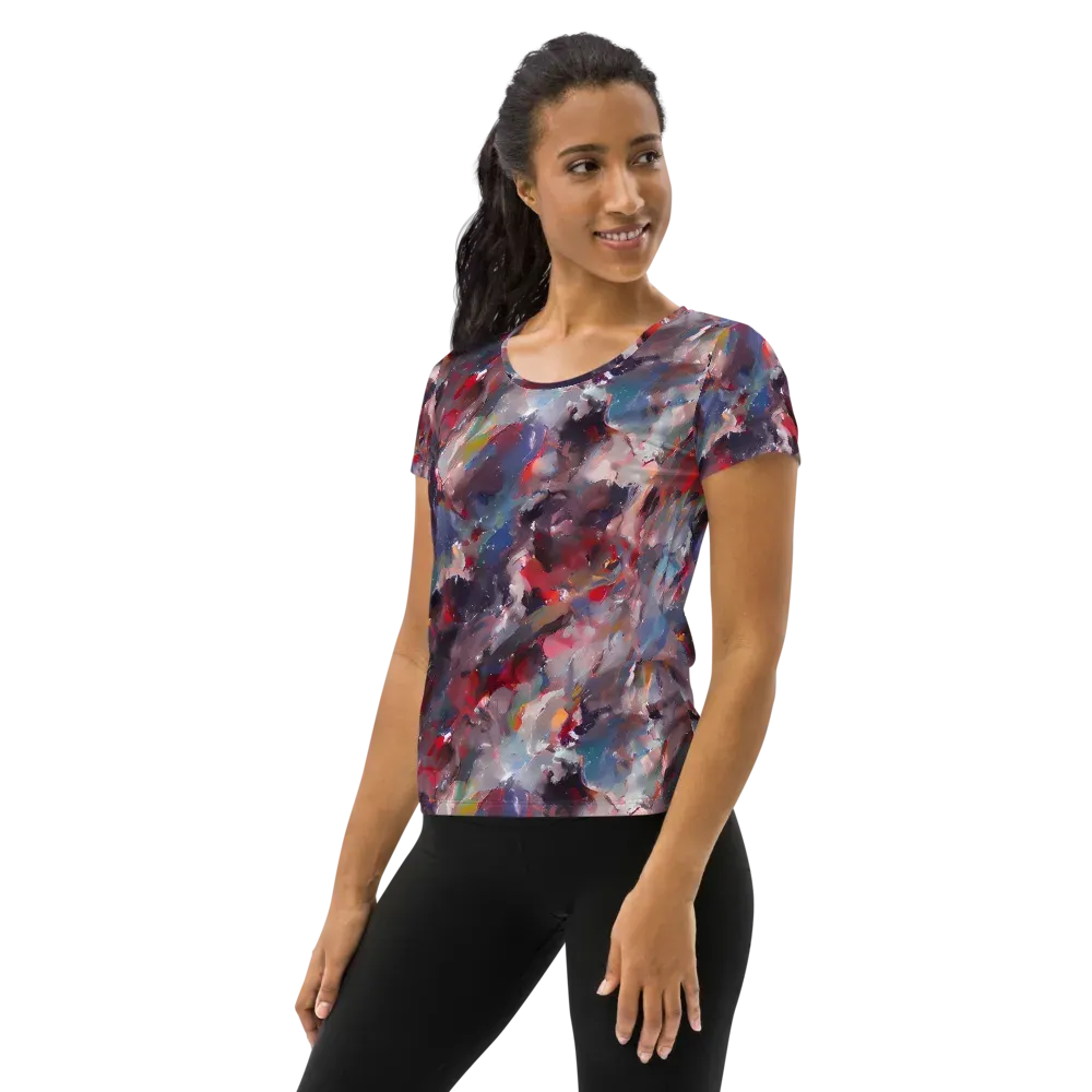 Passionate Brush on Women's Athletic T-Shirt — Left