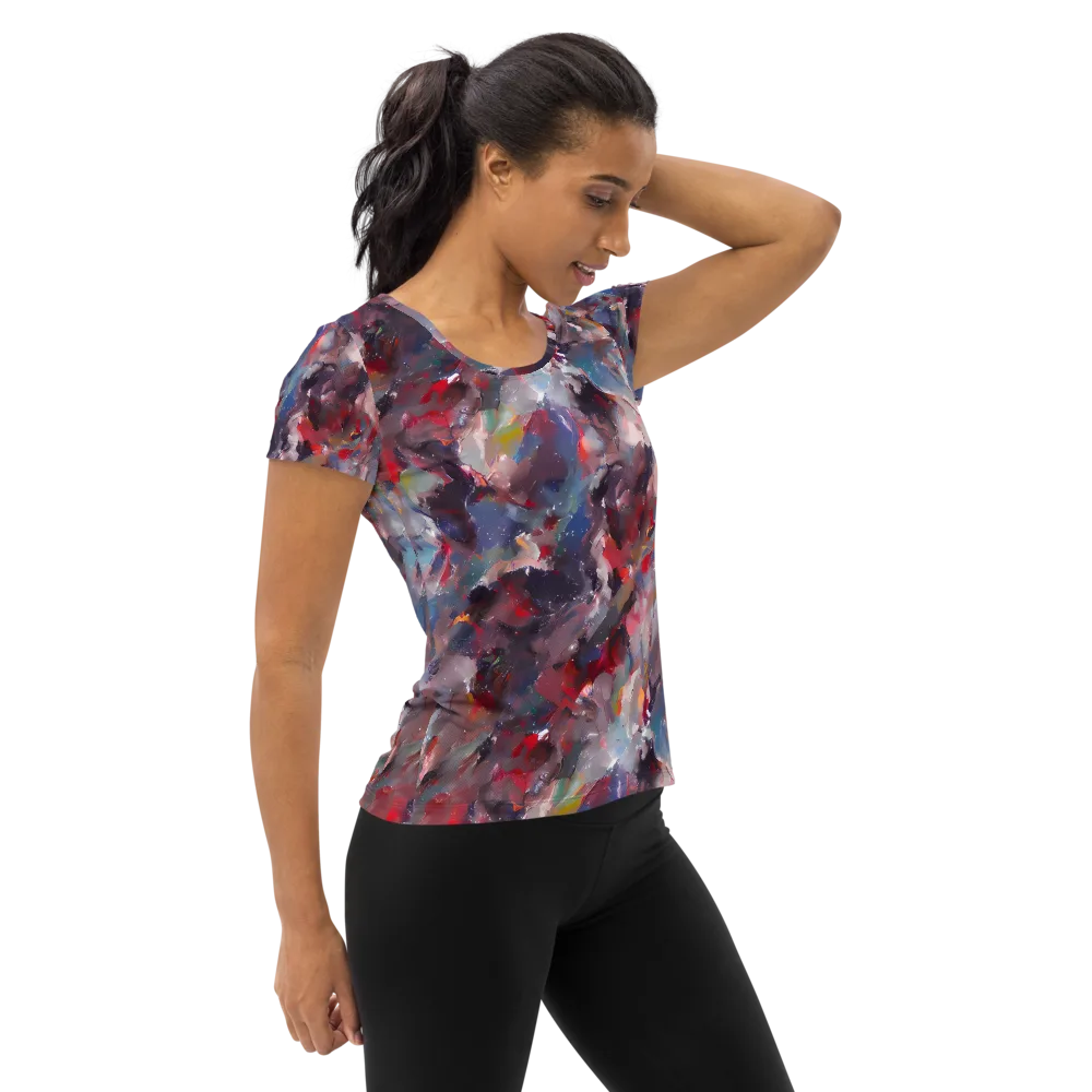 Passionate Brush on Women's Athletic T-Shirt — Right