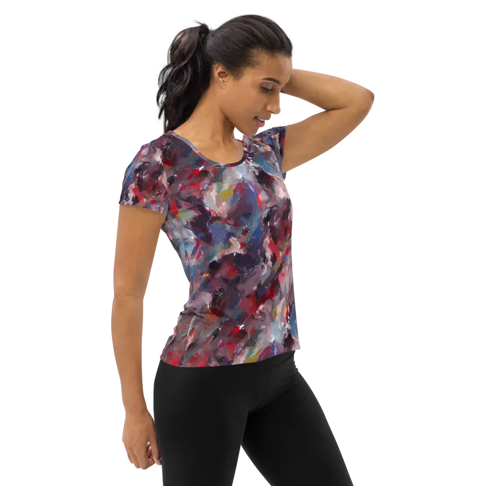 Passionate Brush on Women's Athletic T-Shirt — Right