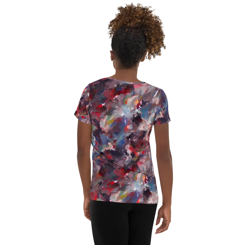 Passionate Brush on Women's Athletic T-Shirt — Back