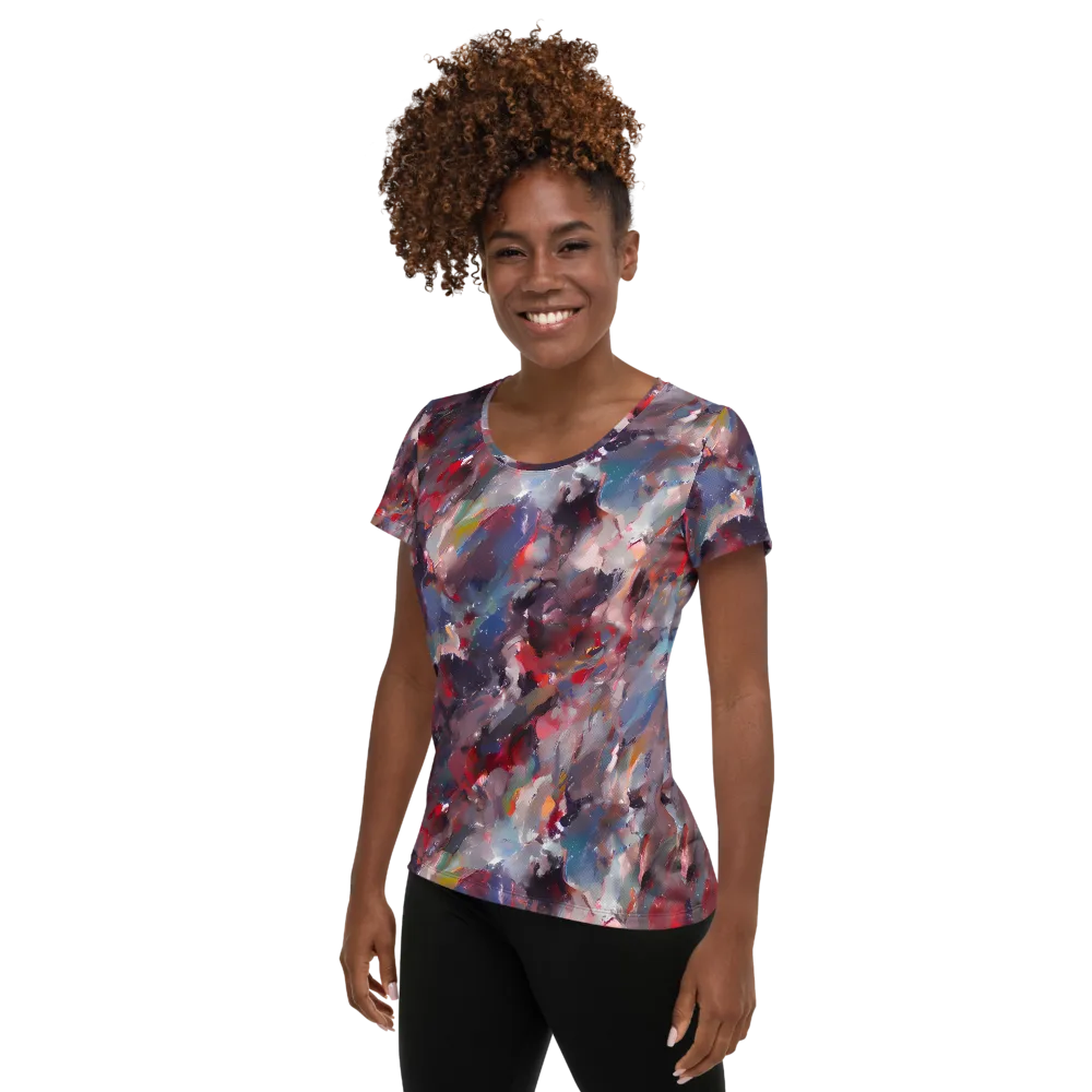Passionate Brush on Women's Athletic T-Shirt — Left