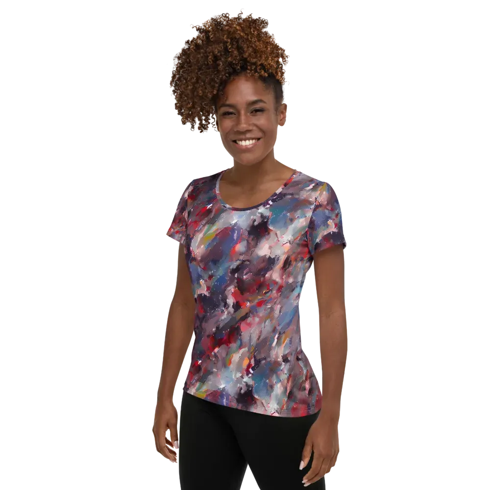 Passionate Brush on Women's Athletic T-Shirt — Left