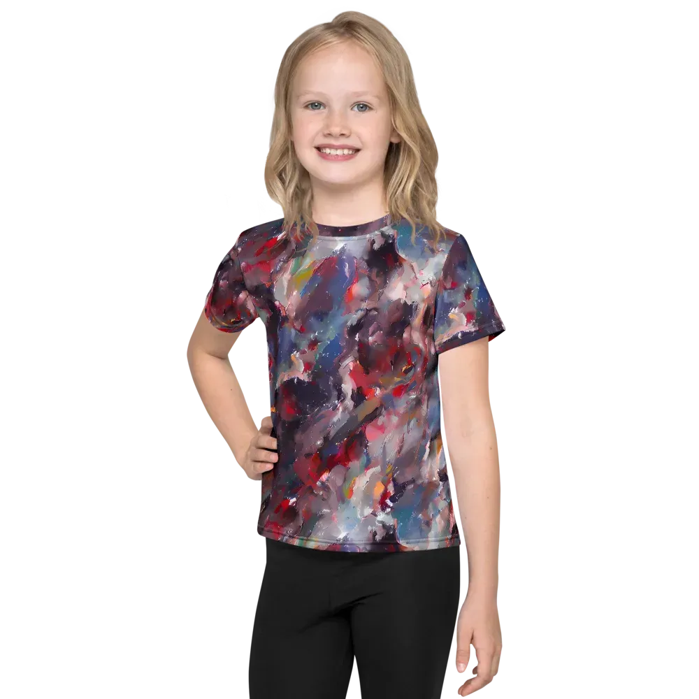 Passionate Brush on Kids Crew Neck T-Shirt — Front