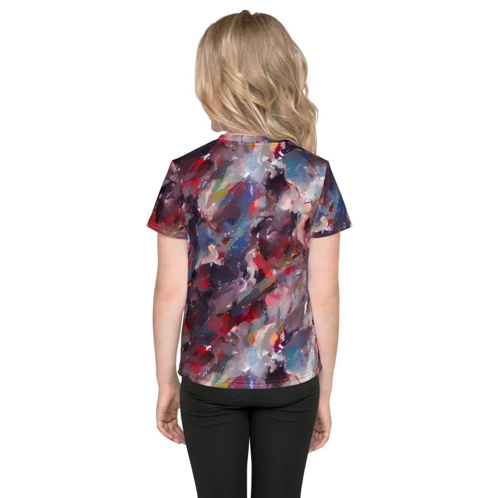 Passionate Brush on Kids Crew Neck T-Shirt — Back