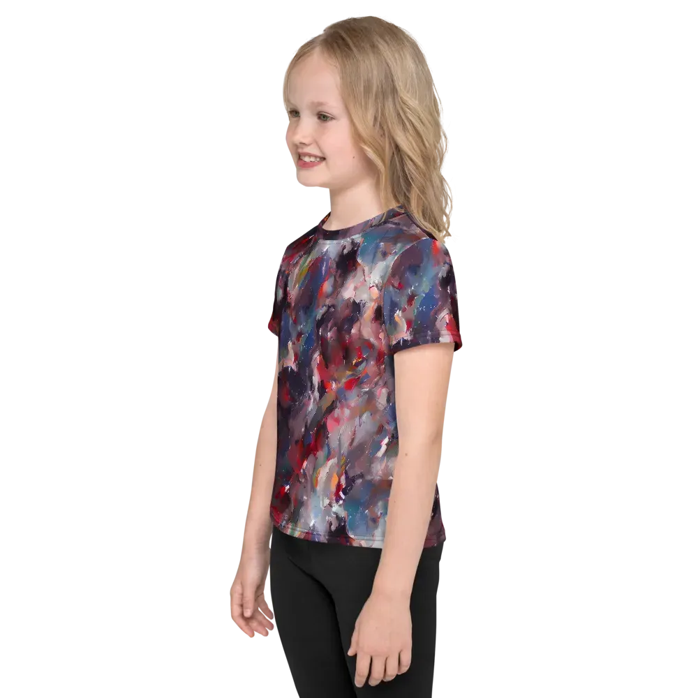 Passionate Brush on Kids Crew Neck T-Shirt — Left