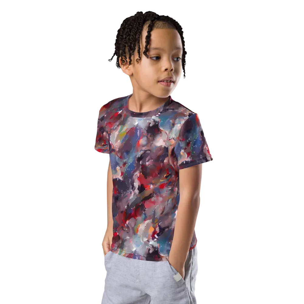 Passionate Brush on Kids Crew Neck T-Shirt — Left Front