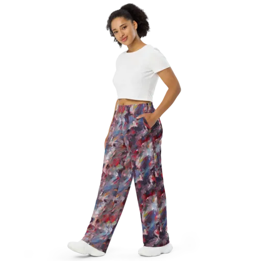 Passionate Brush on a Wide-Leg Pants