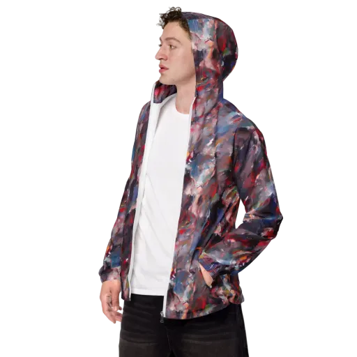 Passionate Brush on a Men's Windbreaker