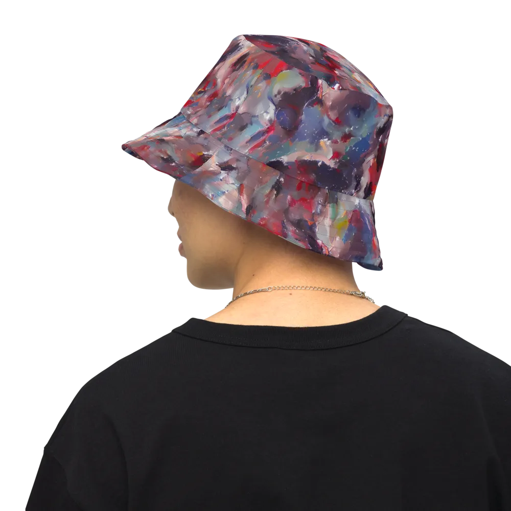 Passionate Brush on Reversible Bucket Hat — Back Inside