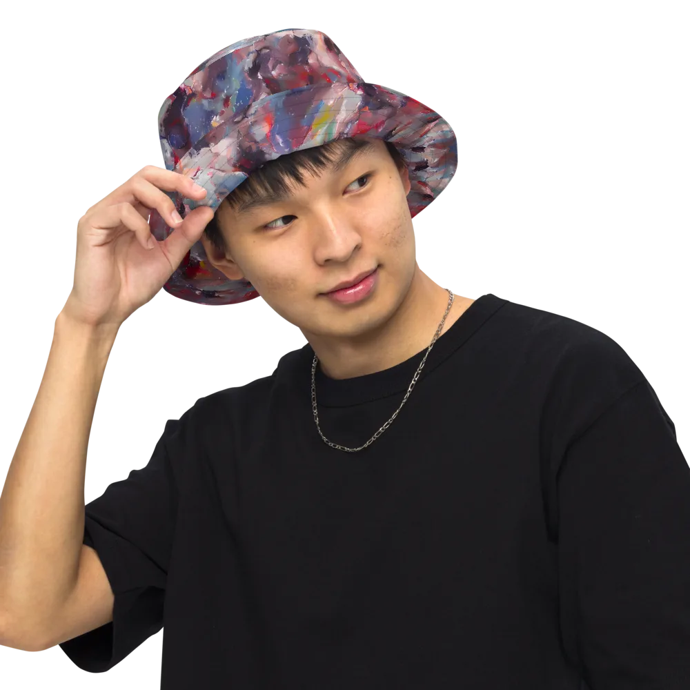 Passionate Brush on Reversible Bucket Hat — Front Inside