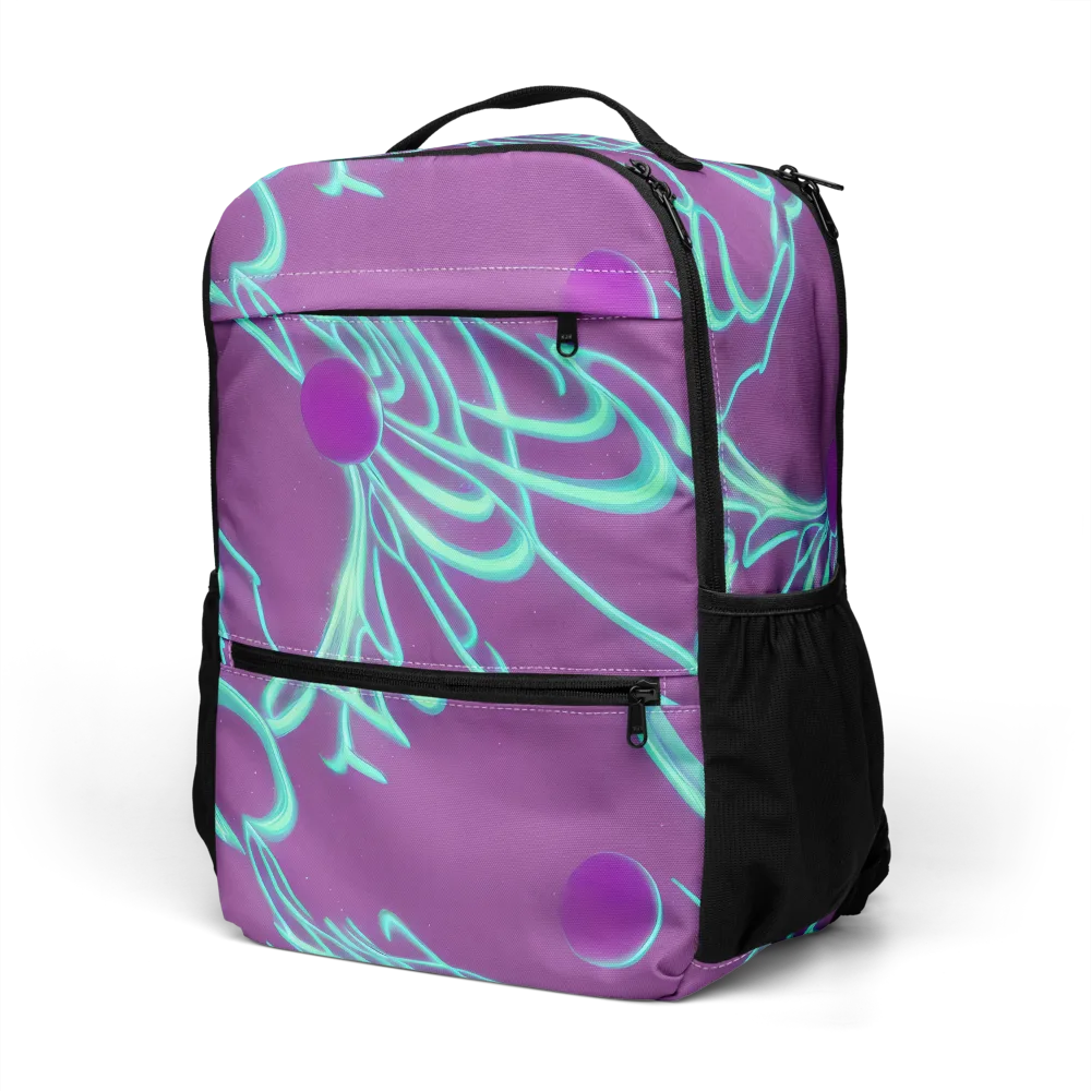 Neon Drift on Utility Backpack — Left Front